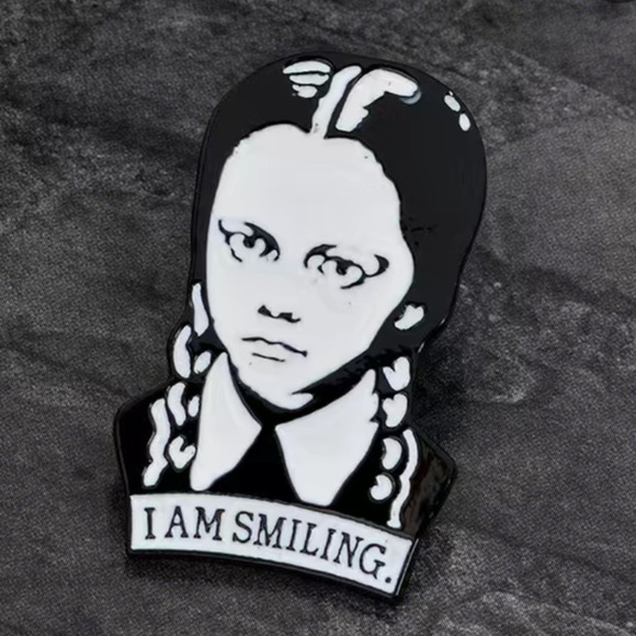 3/$25 “I am Smiling” Acrylic Pun Brooch Wednesday - Picture 1 of 6
